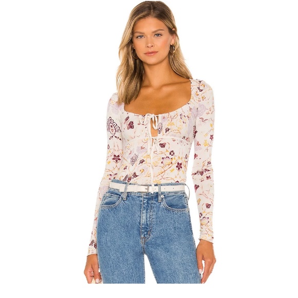Free People - Make It Easy - Floral-Print Top - Whats Your Shade - (#0638) - Picture 1 of 4